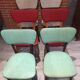 Suite of 6 vintage faux chairs