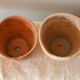 4 old terracotta pots height 12 cm