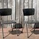 Black'n Chrome Galvanitas chairs – Black Pagholz – Chromed frame – Vintage design (50 in stock)