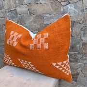 Moroccan orange pillowcase, Berber cushion cover, ear pillowcase.