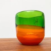 Ensemble de 2 bols en verre coloré vintage allemands de Eisch