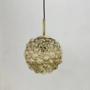 XL Helena Tynell glass bubble hanging lamp pendant, 1970s