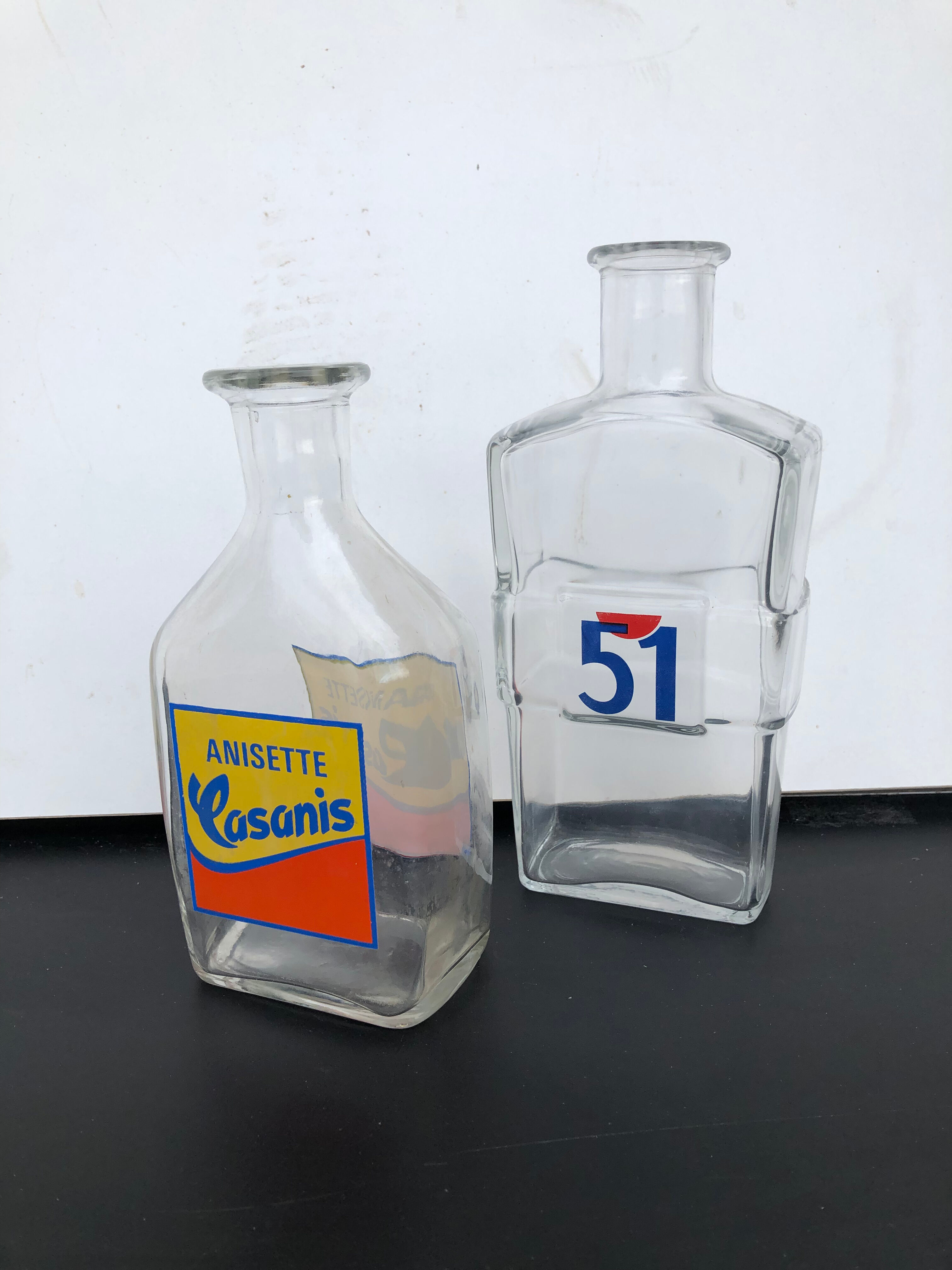 2 antique decanters