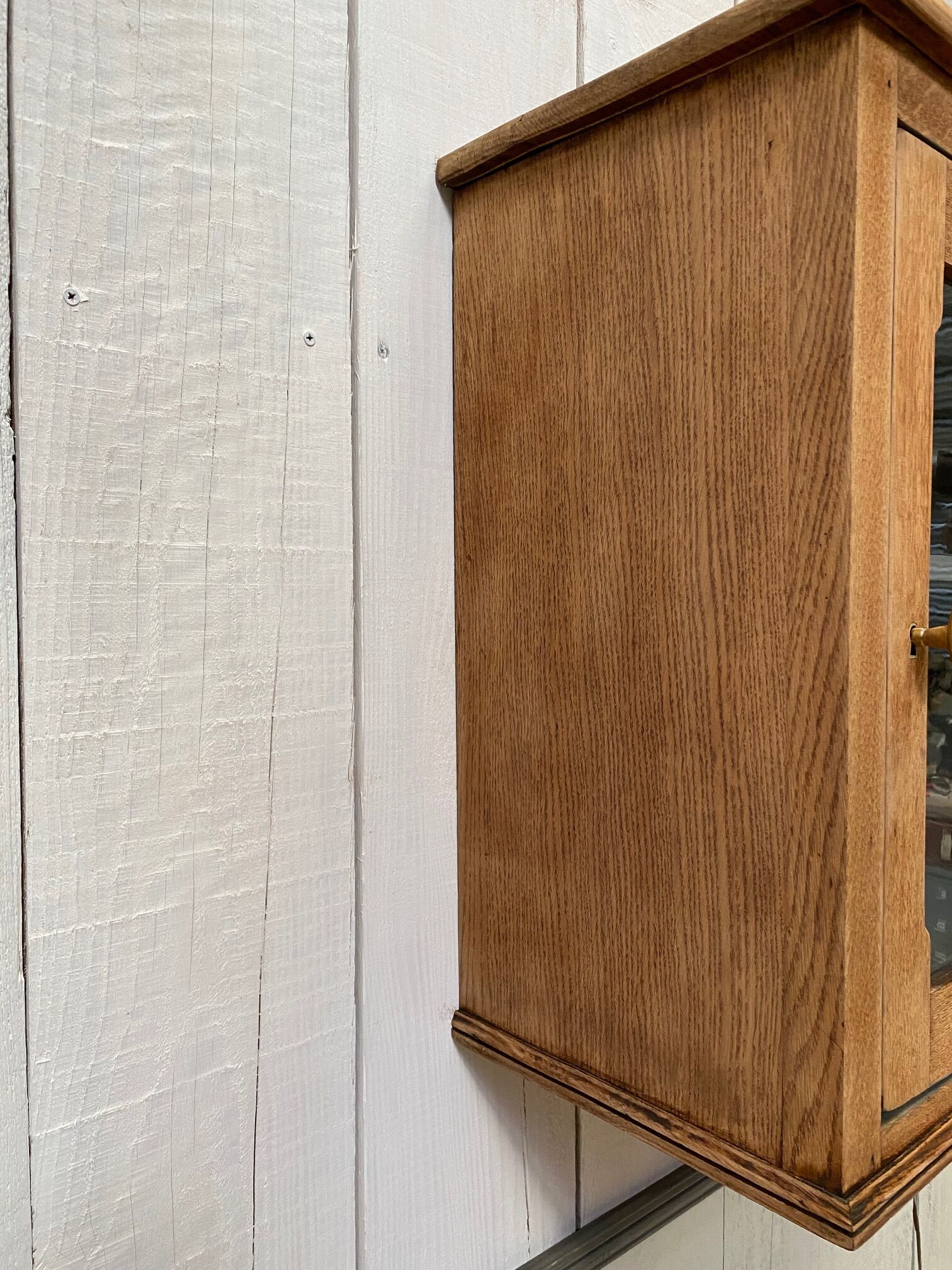 Antique oak wall or installation window