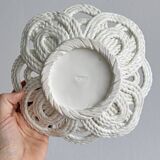 Antique twisted white porcelain basket