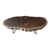 Brutalist coffee table in Madagascar rosewood.