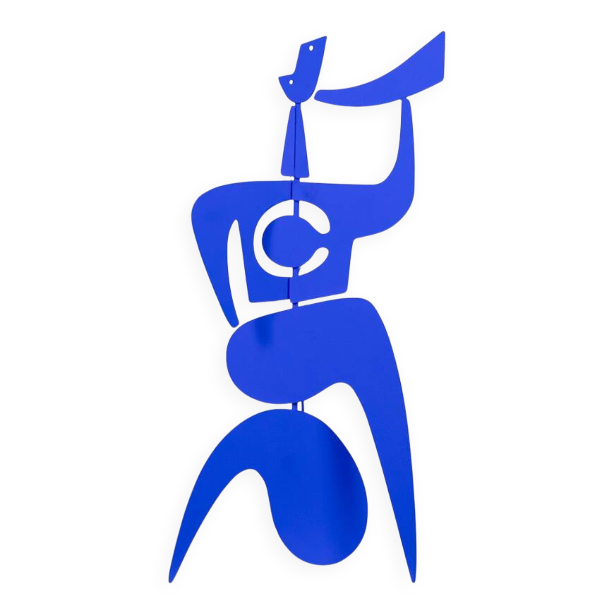 Antonine de Saint Pierre. Blue “Bugler” sculpture. Contemporary.