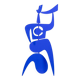 Antonine de Saint Pierre. Blue “Bugler” sculpture. Contemporary.