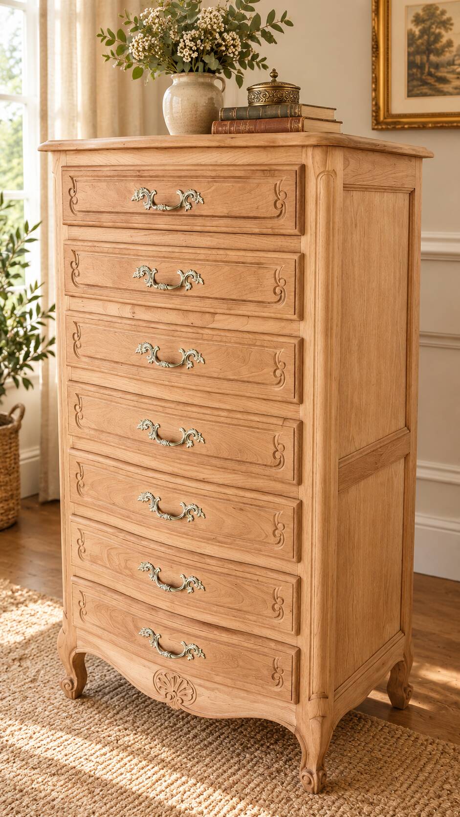 Solid wood chest of drawers