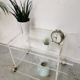 Vintage TV furniture David Lange plexiglass