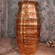 Vintage french cut crystal vase from the 40's in amber colour