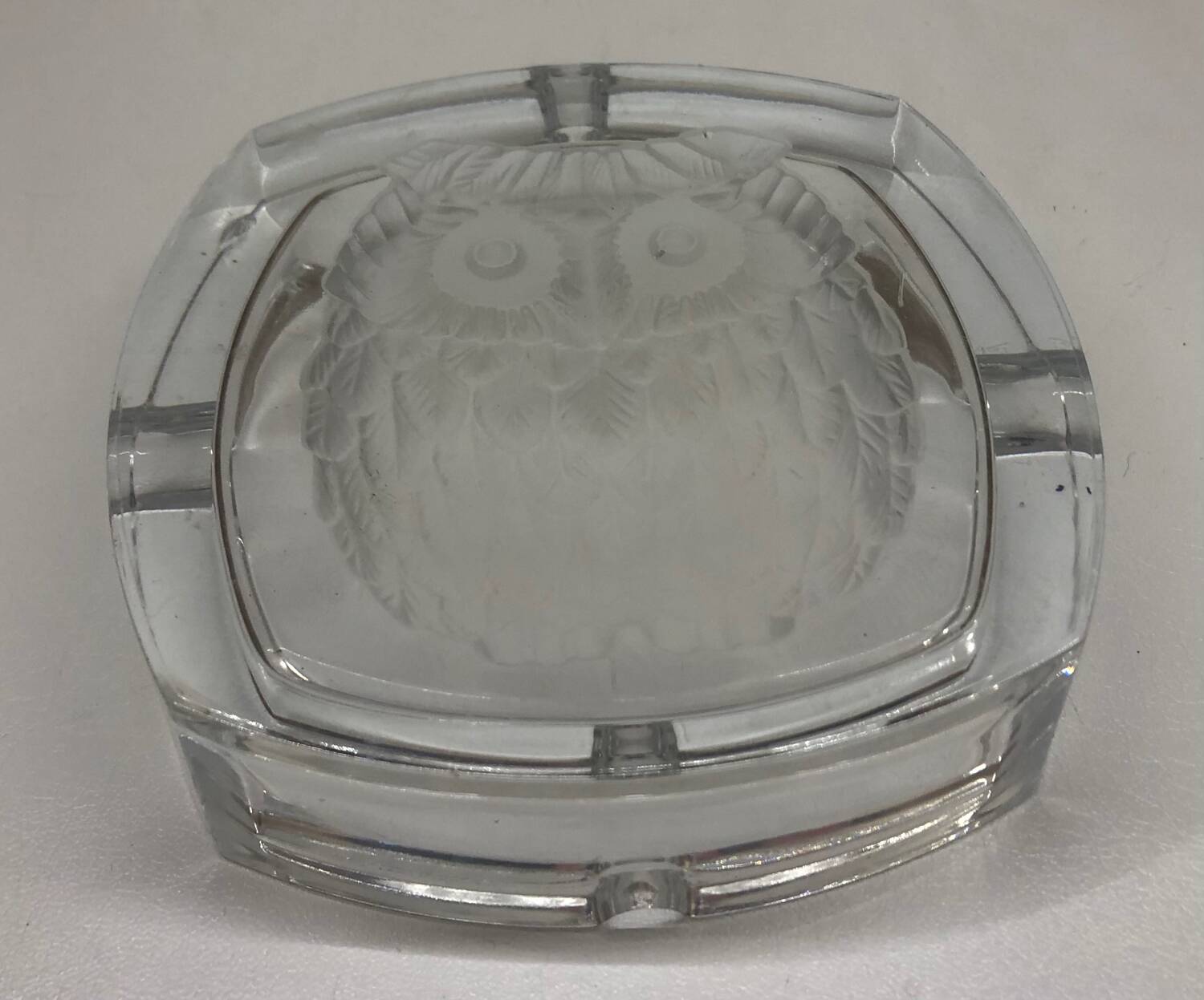 Owl ashtray in Arques crystal