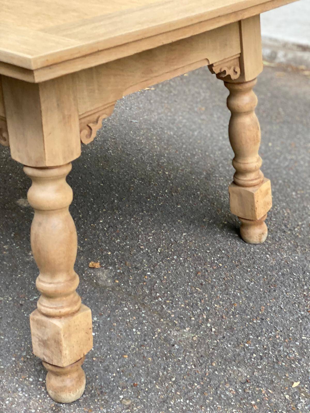 Renovated art deco extendable wooden dining table 235cm