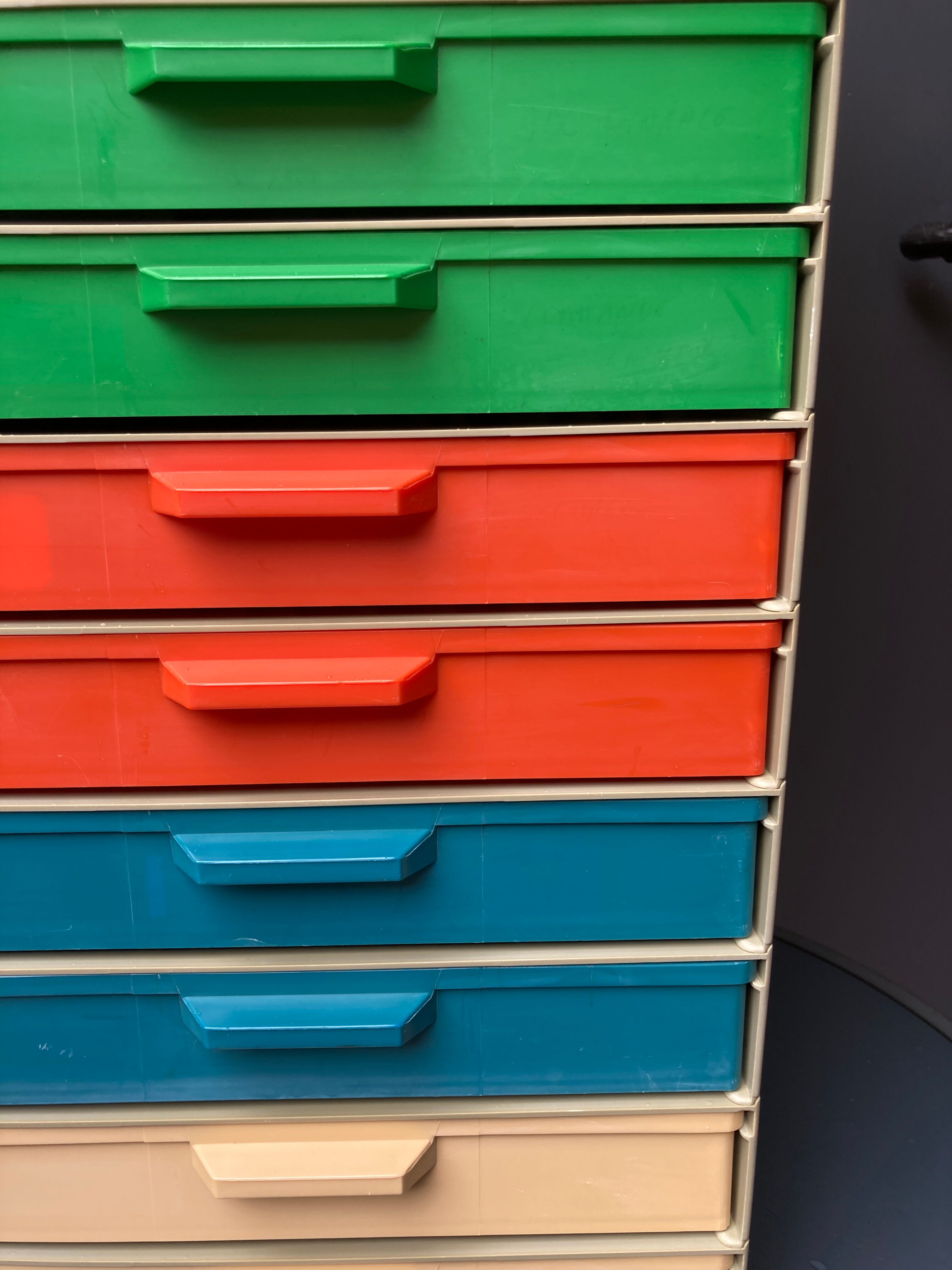 12-drawer vintage office locker