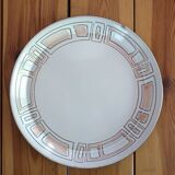 Hollow round dish "Maille" faience Niderviller, 60s