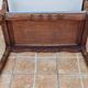 Window bench in carved walnut, late 19th century, renovated seat, 70 cm