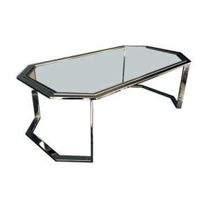 Table basse metal chrome