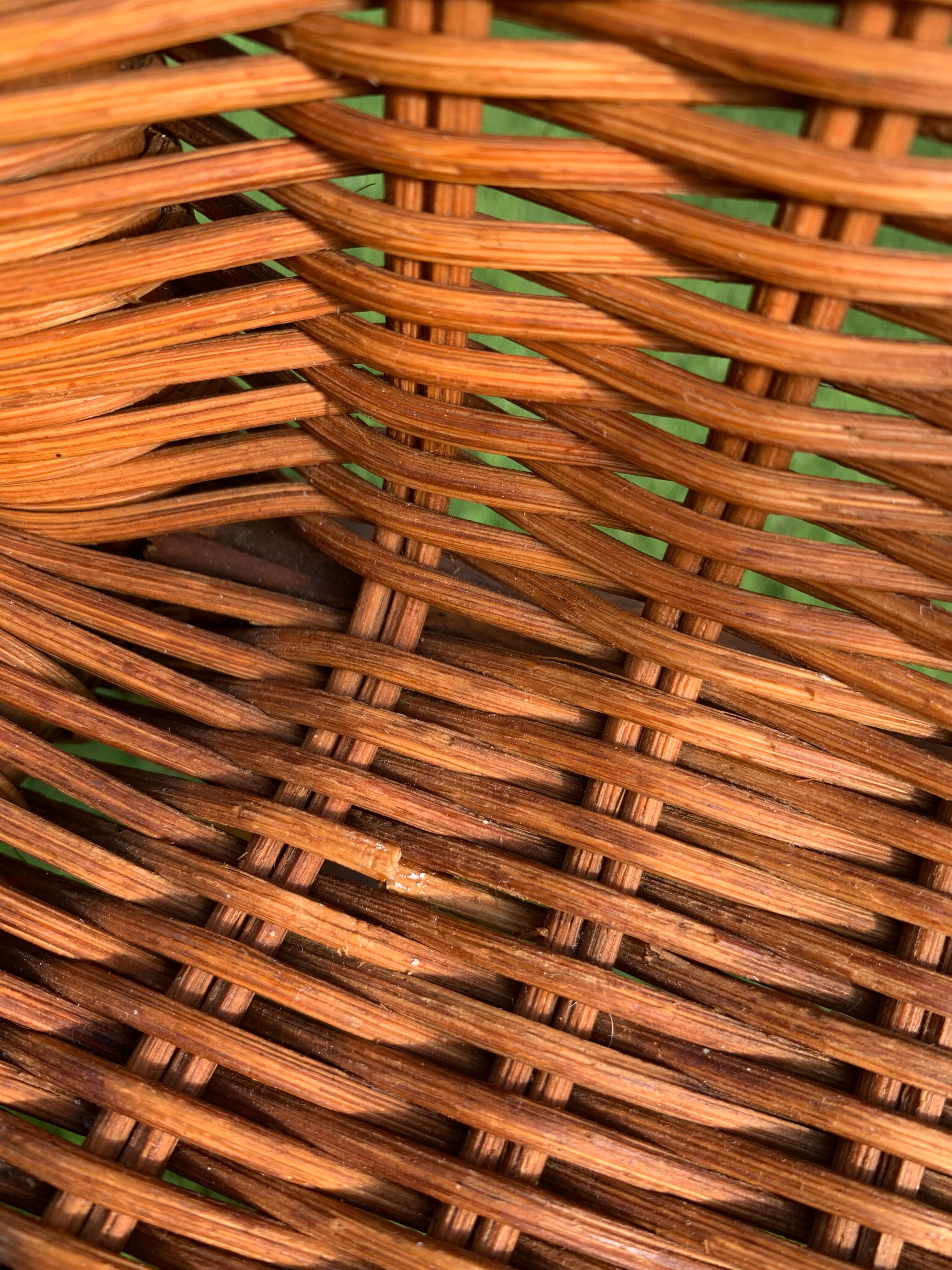 Vintage wicker and rattan armchair