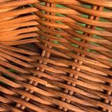 Vintage wicker and rattan armchair