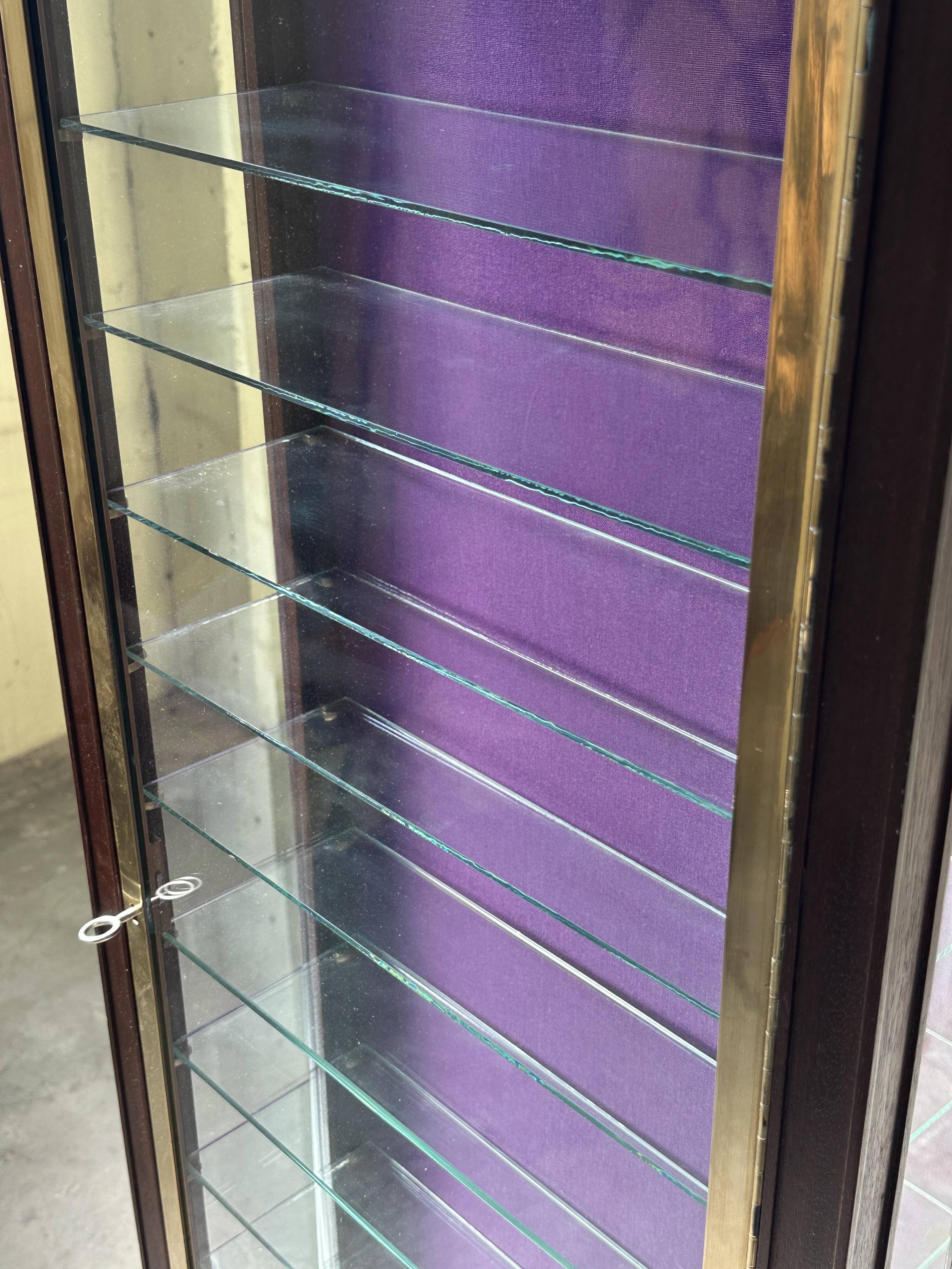 20th-Century “Pope Purple” Oak Display cabinet