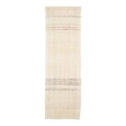Vintage Turkish Hand-Knotted Wool Cotton Beige Kilim Runner Rug 120x380