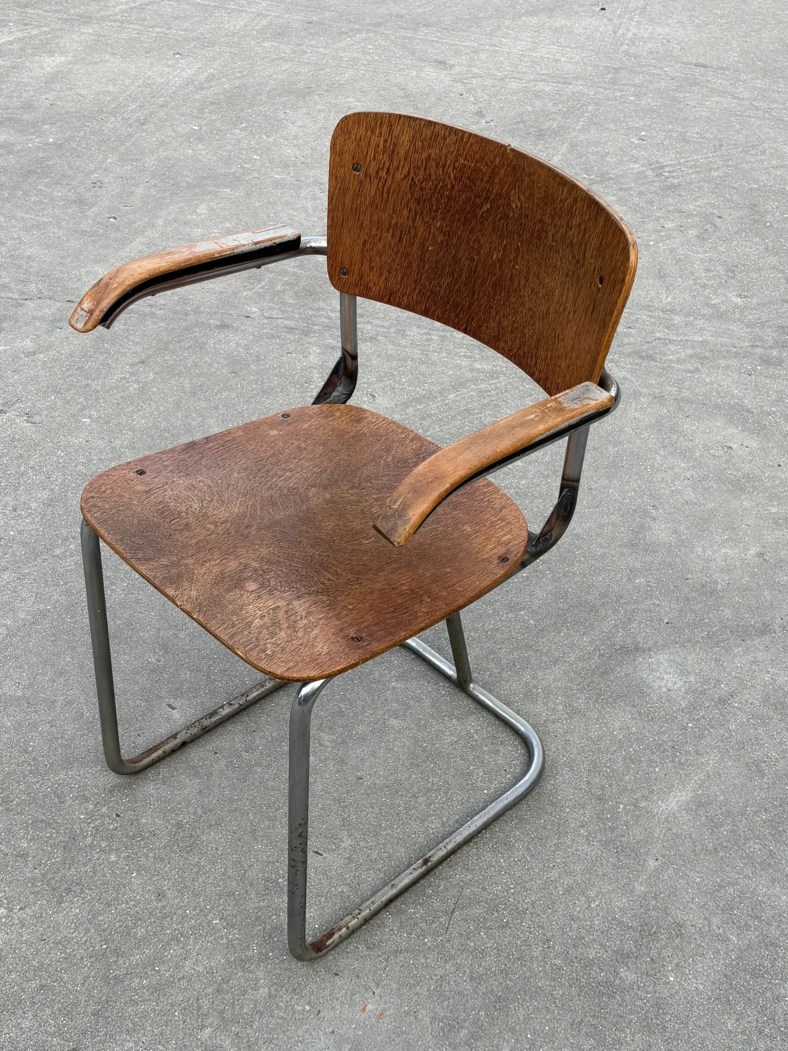 Vintage Plywood bauhaus style dining chair desk chair 50's Design