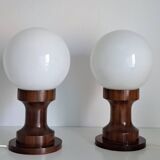 Pair of vintage bedside lamps