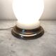 Vintage opaline and brass mushroom lamp