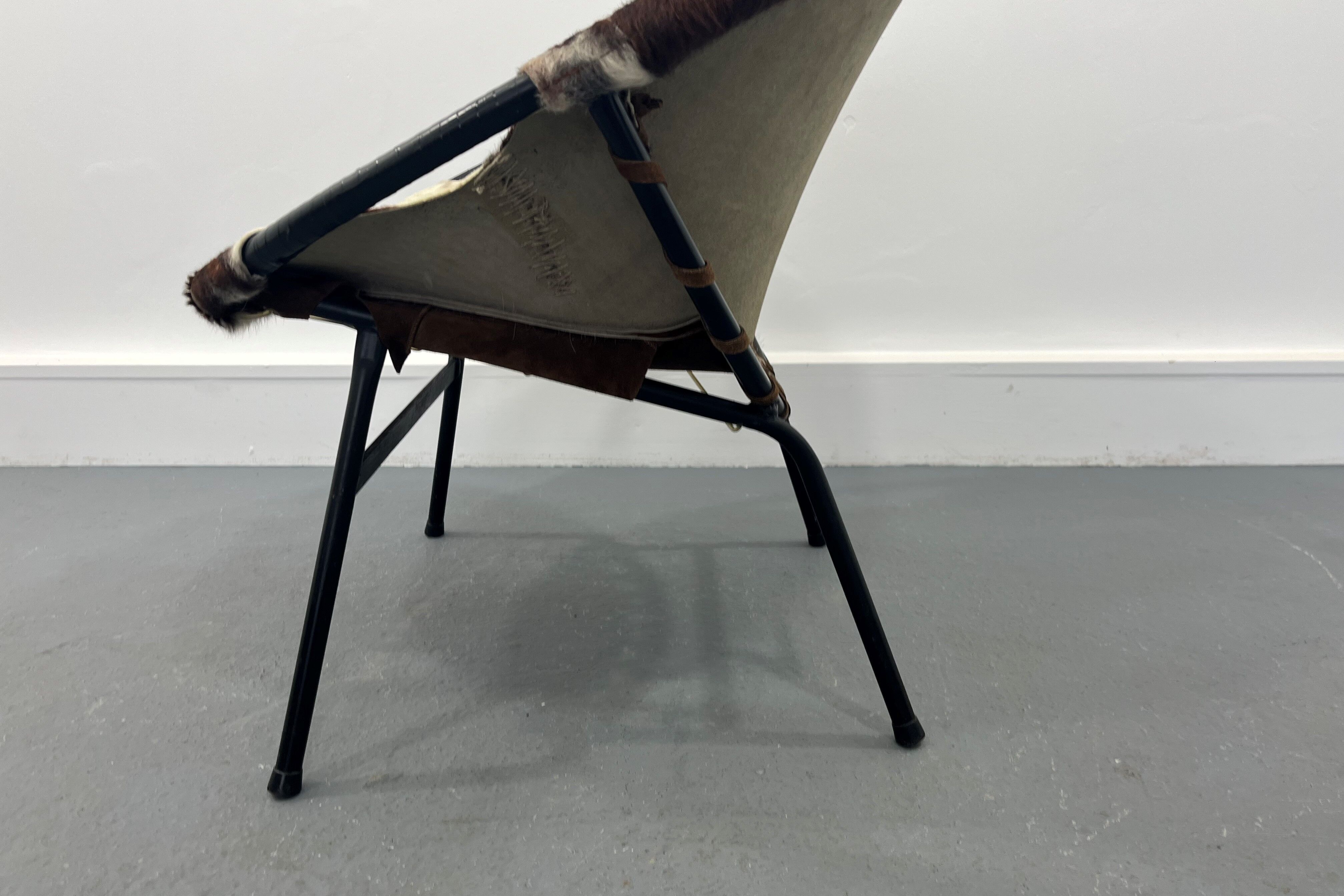 Mid-century swivel balloon armchair from Lusch & Co 1960s