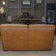 Contemporary brown vintage leather sofa