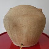 Vintage stoneware owl lamp, circa 1970