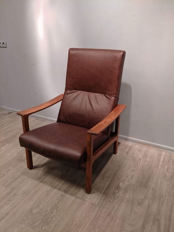 fauteuil En cuir club De Bröderna Andersson Années 1960