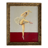 Huile sur panneau de bois "Danseuse", autour de 1930