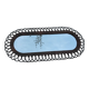 Oval mirror in rattan