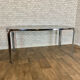 Vintage chrome table and smoked glass 1970