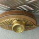 Copper candlestick and leather
