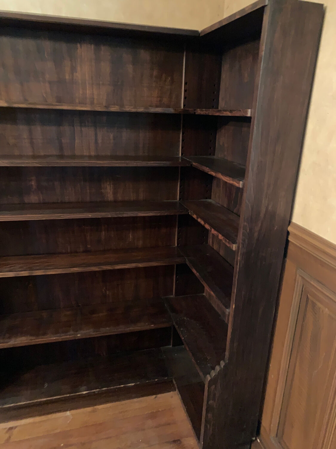 Art Deco corner bookcase