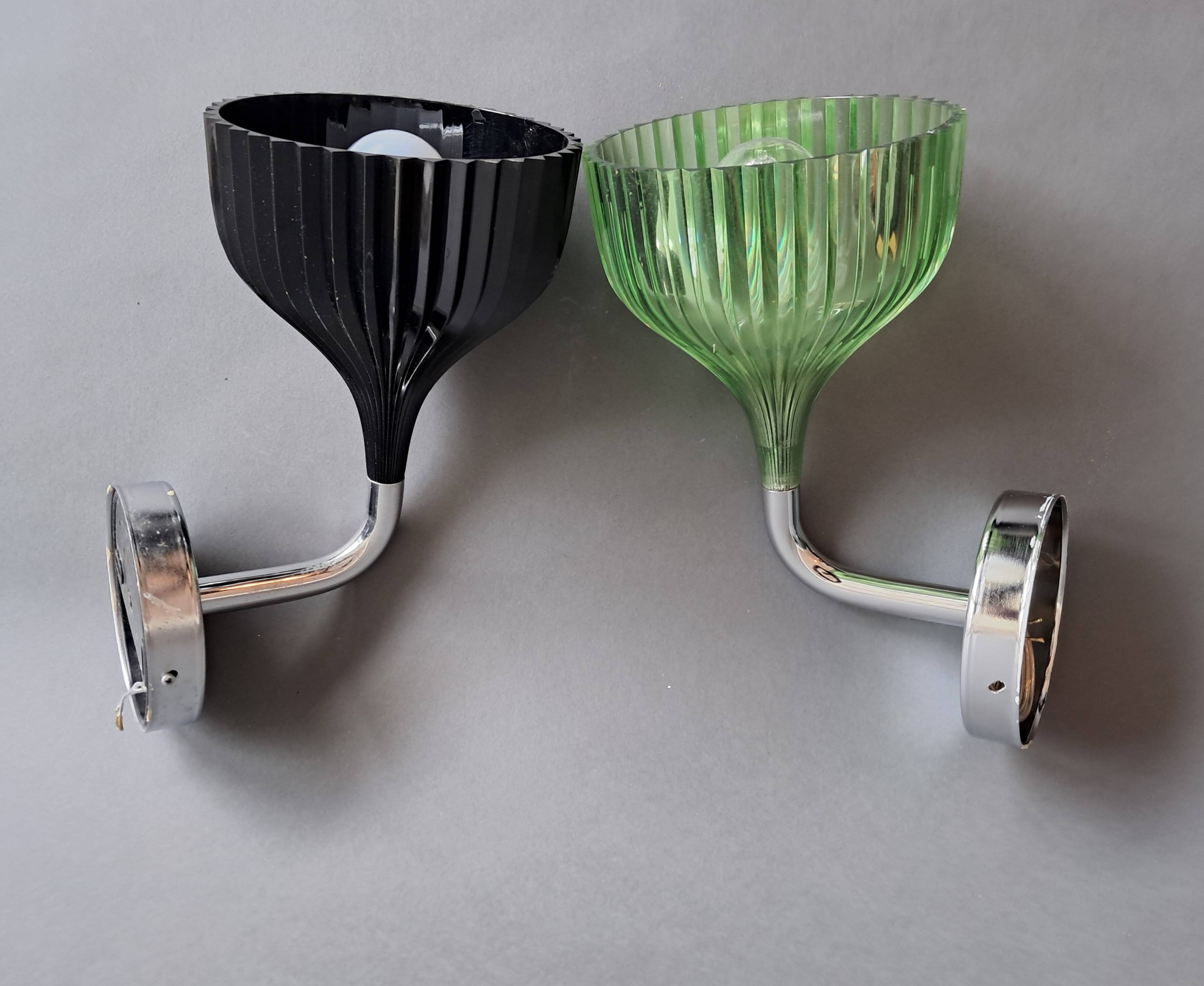 Paire d'appliques "E" par Ferruccio Laviani pour Kartell