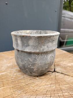 Cast iron flower pot grey planter