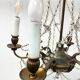 Louis XVI style chandelier with a pearl garland and painted tin, 20th century.