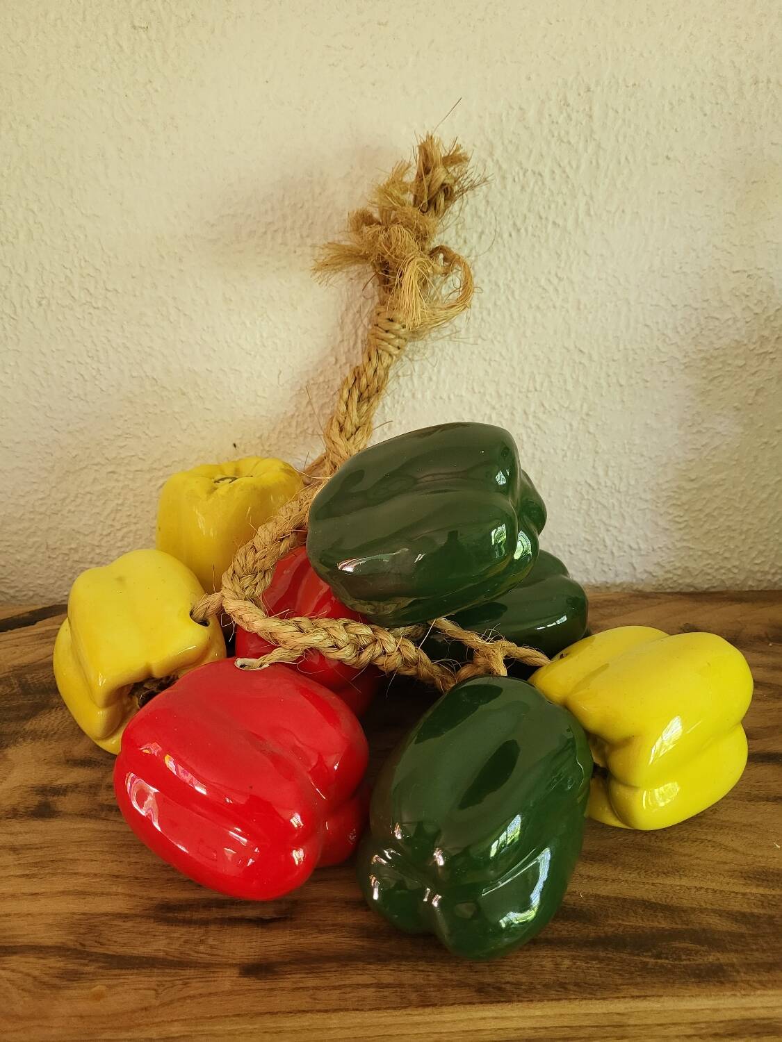 Cluster of ceramic peppers