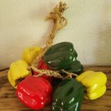 Cluster of ceramic peppers
