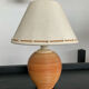 Vintage lamp from the 70s in ceramic and wicker