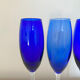 Set of 4 blue flutes