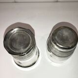 Art deco timbales in silver metal