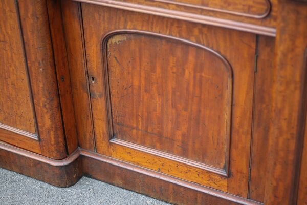 Meuble bois d'acajou ancien, meuble comptoir anglais, serviteur anglais, meuble buffet