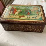 Metal box decorated with medieval pattern