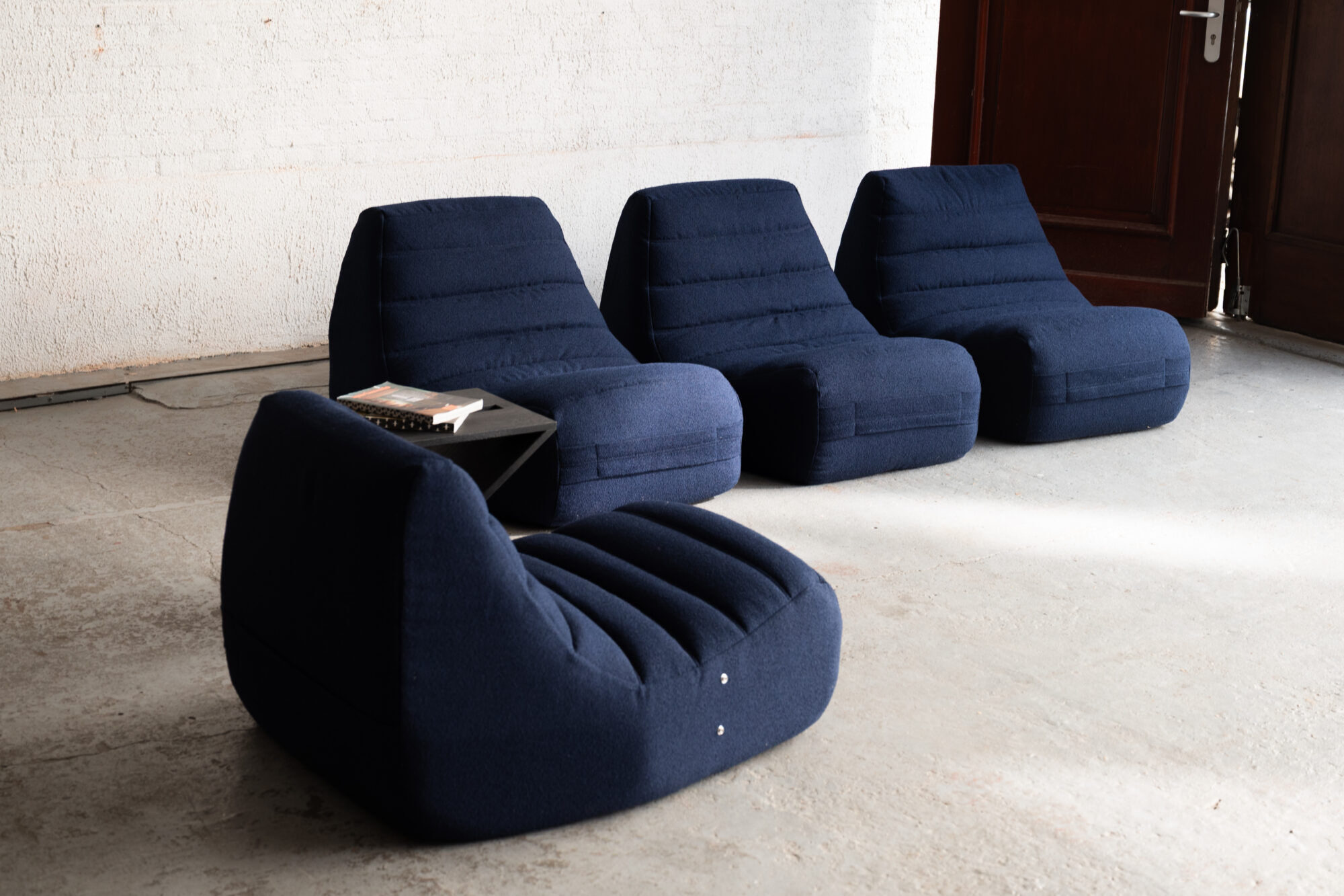 Set of 4 Saparella lounge chairs by Michel Ducaroy