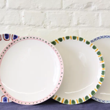 Set of 4 flat plates "grant & bell"
