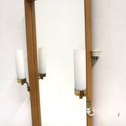 Miroir scandinave en chêne, Suède 1960